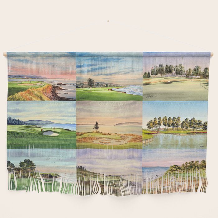 Famous Golf Courses In The USA Collage Wall Hanging Gallery Image 1