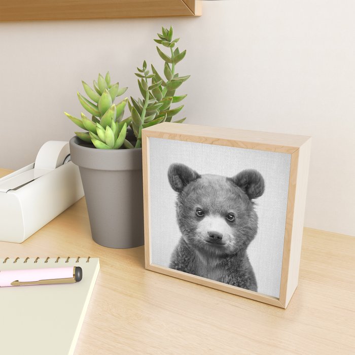 Baby Bear - Black & White Mini Art Print Gallery Image 2