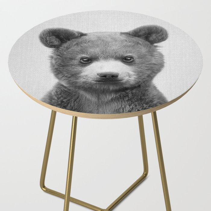 Baby Bear - Black & White Side Table Gallery Image 2