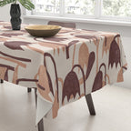 Linocut Tulip Pattern #2 Tablecloth Gallery Image 3