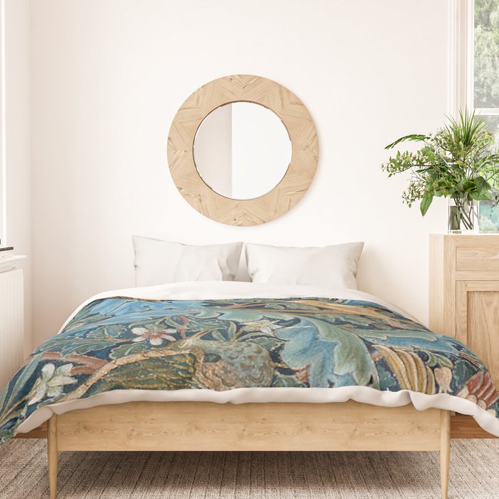 William Morris Woodland Forest Birds Tapestry Duvet Cover Gallery Image 3