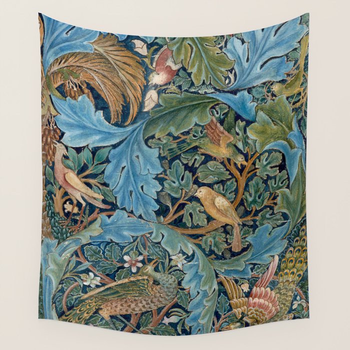 William Morris Woodland Forest Birds Tapestry Wall Tapestry Gallery Image 1