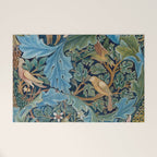 William Morris Woodland Forest Birds Tapestry Welcome Mat Gallery Image 1