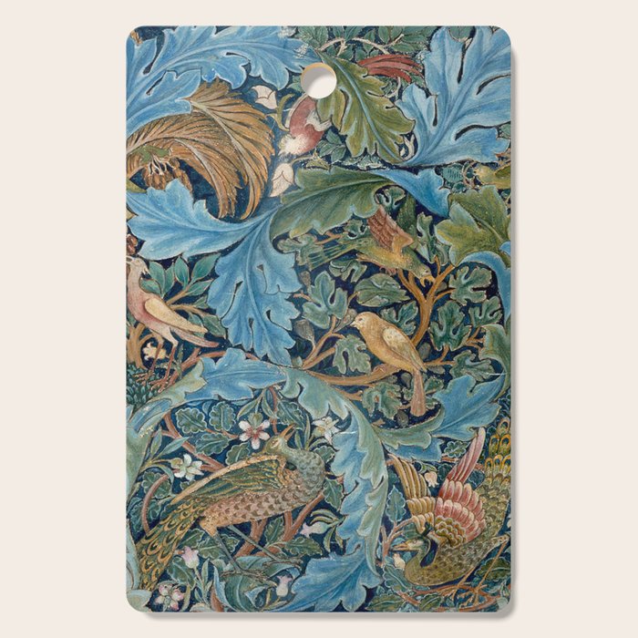 William Morris Woodland Forest Birds Tapestry Cutting Board Gallery Image 1