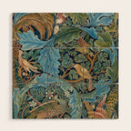 William Morris Woodland Forest Birds Tapestry Wood Wall Art Gallery Image 1