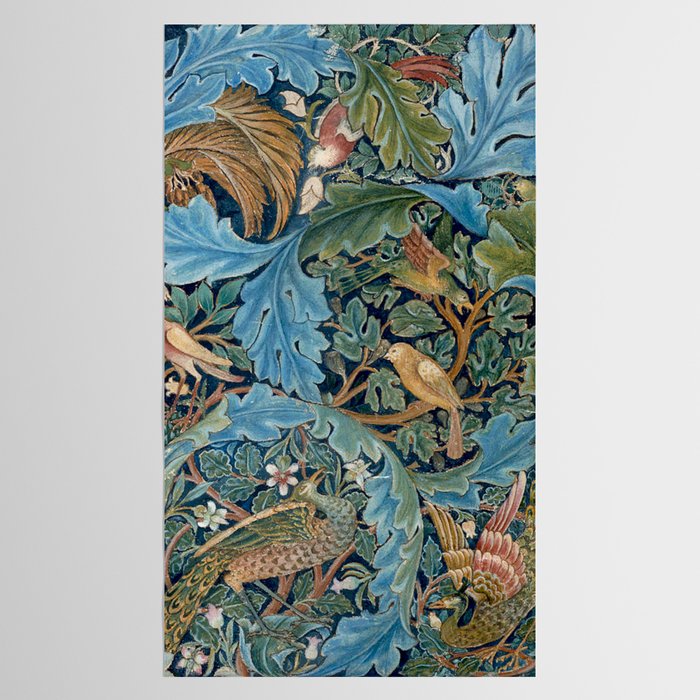 William Morris Woodland Forest Birds Tapestry Tablecloth Gallery Image 2