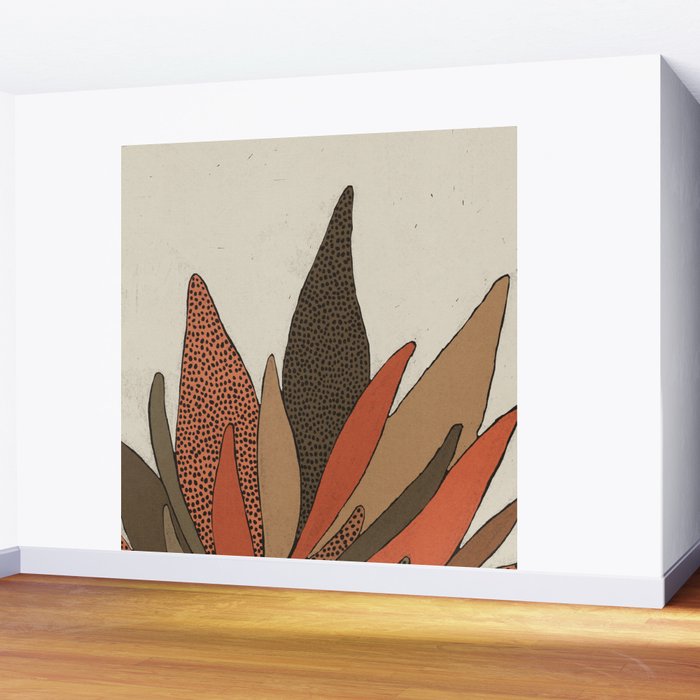 Patterned Plant Wall Mural Gallery Image 2
