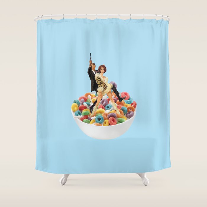 cereal killers blue Shower Curtain Gallery Image 1