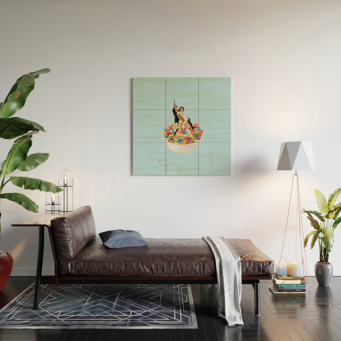 cereal killers blue Wood Wall Art Gallery Image 2