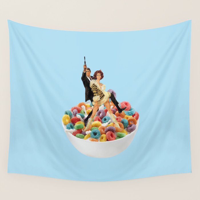 cereal killers blue Wall Tapestry Gallery Image 4