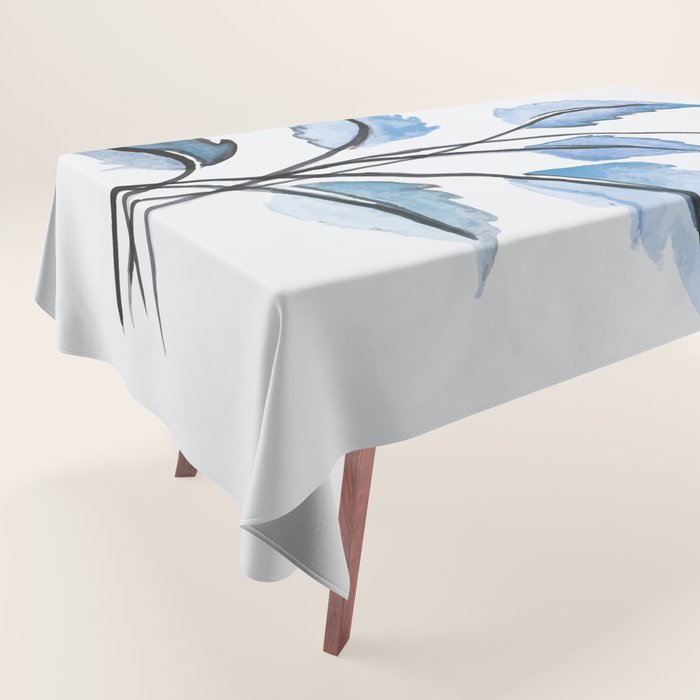 Blue leaves Tablecloth Gallery Image 1