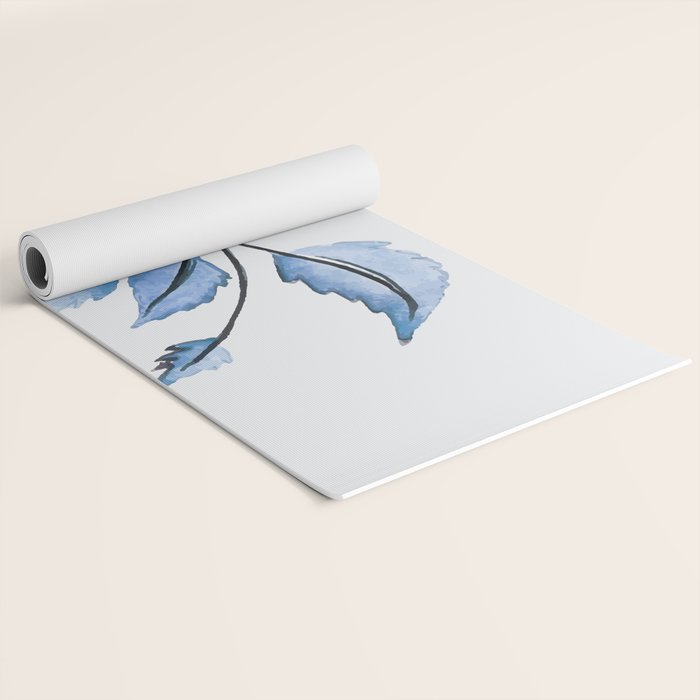 Blue leaves Yoga Mat Gallery Image 2