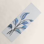 Blue leaves Yoga Mat Gallery Image 1
