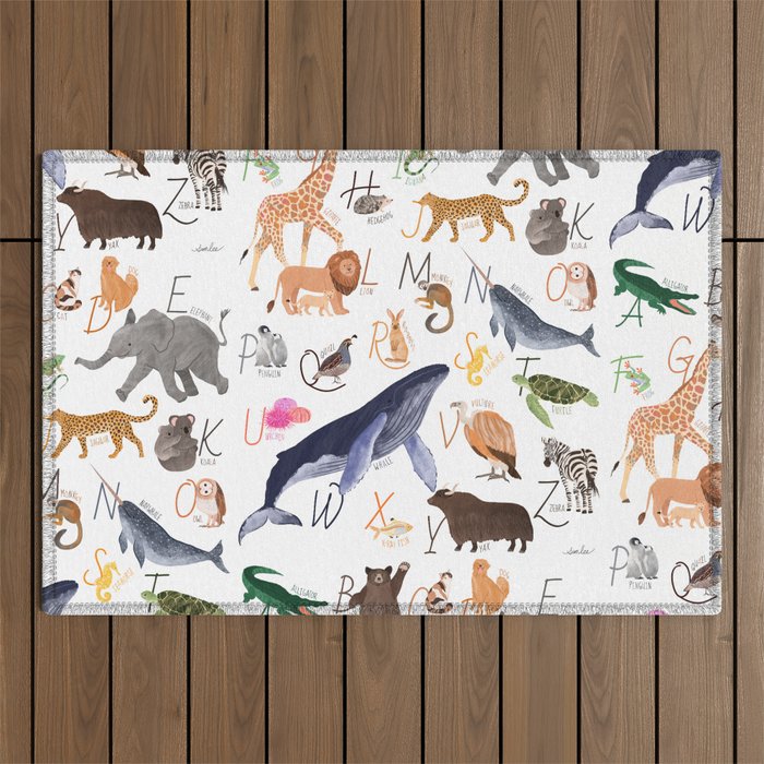 Animal Alphabet Outdoor Rug Gallery Image 1