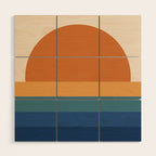 70's Retro Sunset Wood Wall Art Gallery Image 1