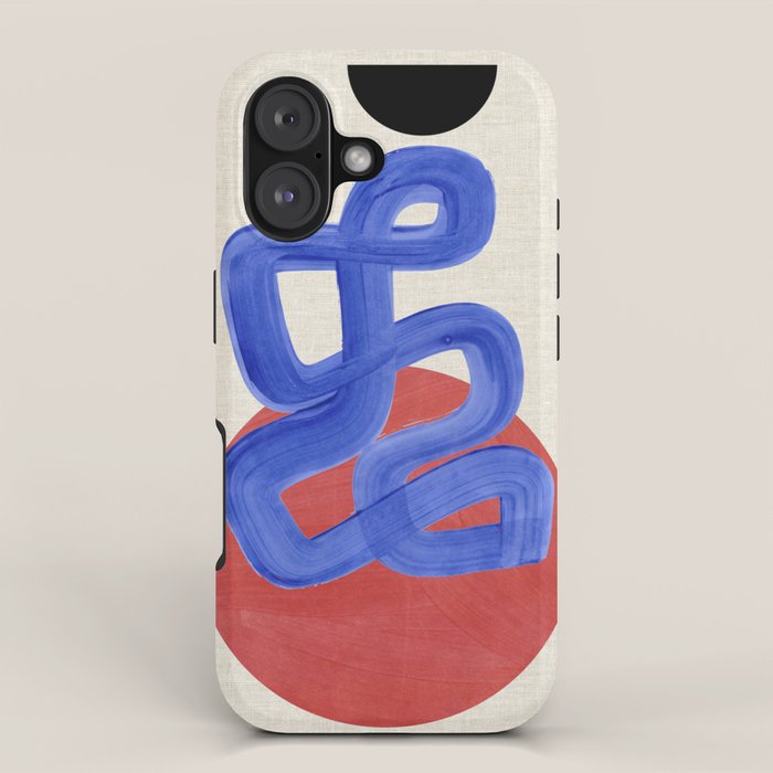 Blue Spiral Eclipse iPhone Case Gallery Image 1