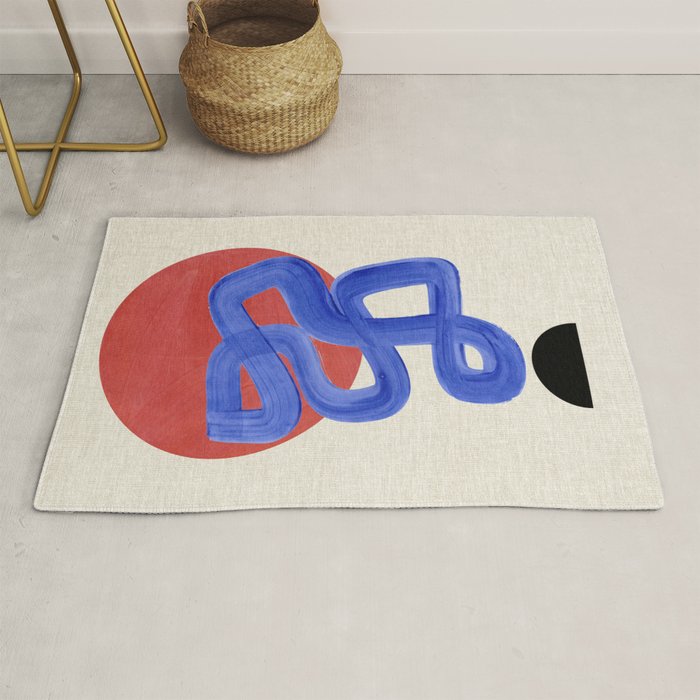 Blue Spiral Eclipse Rug Gallery Image 1
