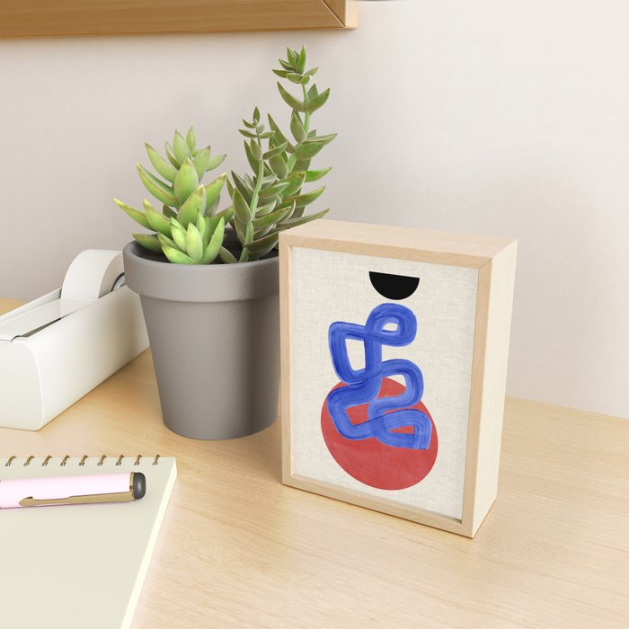 Blue Spiral Eclipse Mini Art Print Gallery Image 2