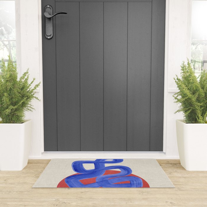 Blue Spiral Eclipse Welcome Mat Gallery Image 3