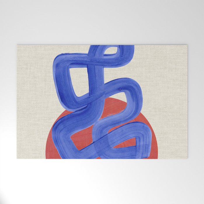 Blue Spiral Eclipse Welcome Mat Gallery Image 1
