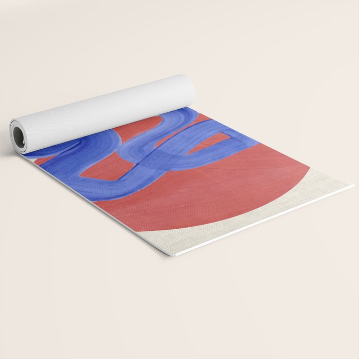 Blue Spiral Eclipse Yoga Mat Gallery Image 2
