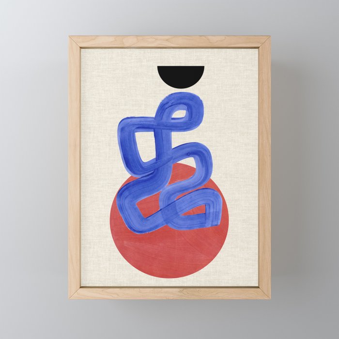 Blue Spiral Eclipse Mini Art Print Gallery Image 1