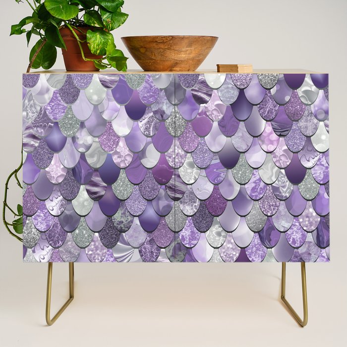 Mermaid Purple and Silver Credenza Gallery Image 1