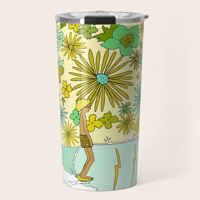 retro daydreams hang 10 florida // retro surf art by surfy birdy Travel Mug Gallery Image 1