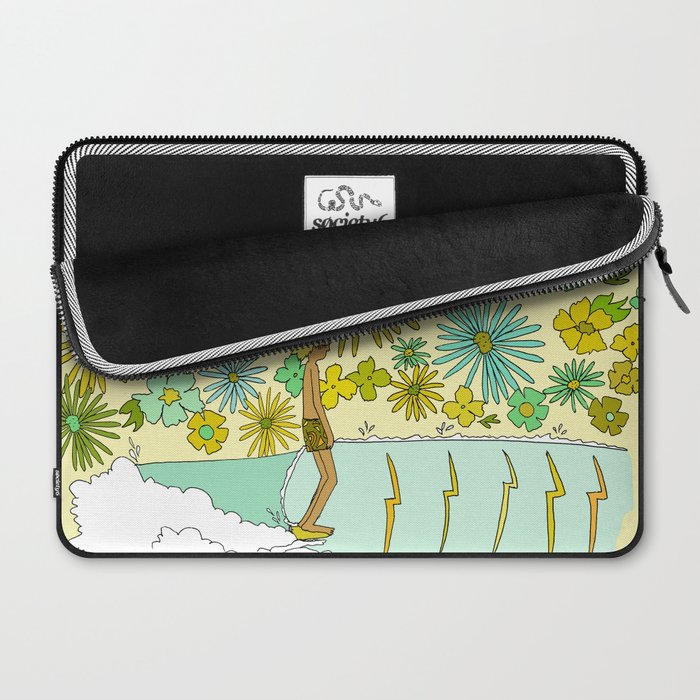 retro daydreams hang 10 florida // retro surf art by surfy birdy Laptop Sleeve Gallery Image 2