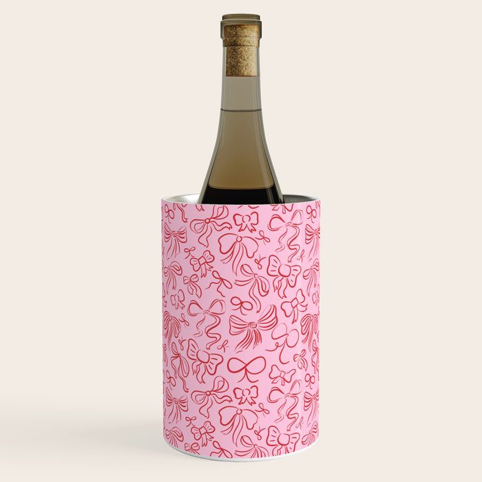 Coquette Valentines Day Bows in Colored Pencil Wine Chiller Gallery Image 2