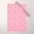 Coquette Valentines Day Bows in Colored Pencil Wrapping Paper Gallery Image 1