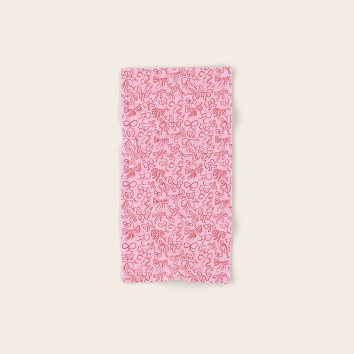 Coquette Valentines Day Bows in Colored Pencil Bath Towel Gallery Image 1
