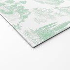Toile de Jouy Vintage French Light Green & White Welcome Mat Gallery Image 2