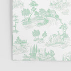 Toile de Jouy Vintage French Light Green & White Poster Gallery Image 3