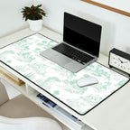 Toile de Jouy Vintage French Light Green & White Desk Mat Gallery Image 2