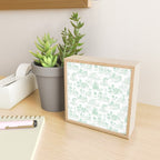 Toile de Jouy Vintage French Light Green & White Mini Art Print Gallery Image 2