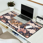 Fox Cubs in Moonlit Garden Desk Mat Gallery Image 2
