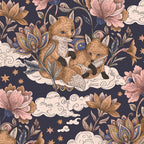 Fox Cubs in Moonlit Garden Coffee Mug Gallery Image 2