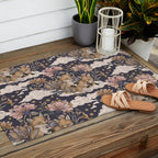 Fox Cubs in Moonlit Garden Outdoor Rug Gallery Image 2