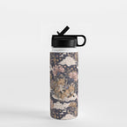 Fox Cubs in Moonlit Garden Water Bottle Gallery Image 1