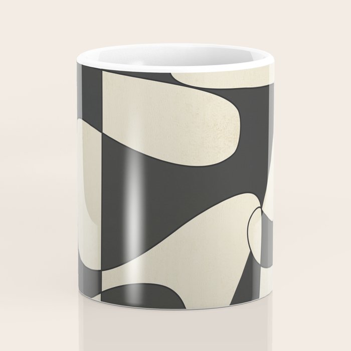 Modern Abstract Contrast - Noir Coffee Mug Gallery Image 4
