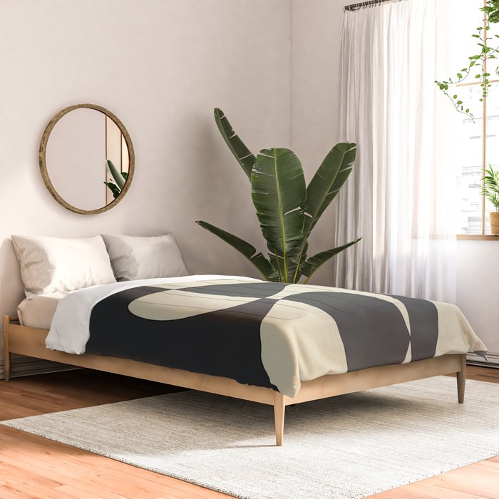 Modern Abstract Contrast - Noir Comforter Gallery Image 2