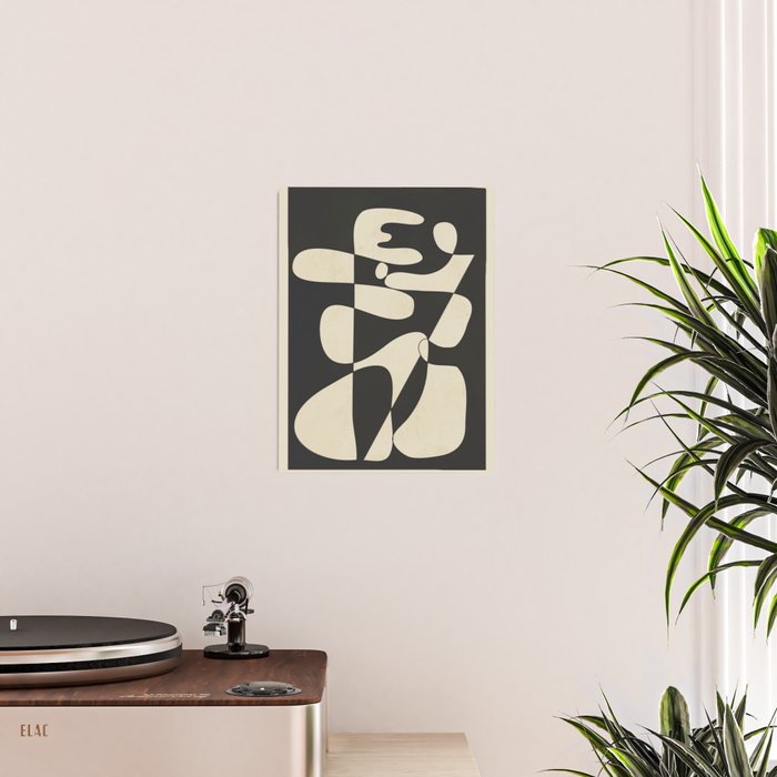 Modern Abstract Contrast - Noir Poster Gallery Image 2