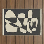Modern Abstract Contrast - Noir Outdoor Rug Gallery Image 1
