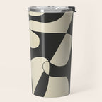 Modern Abstract Contrast - Noir Travel Mug Gallery Image 2