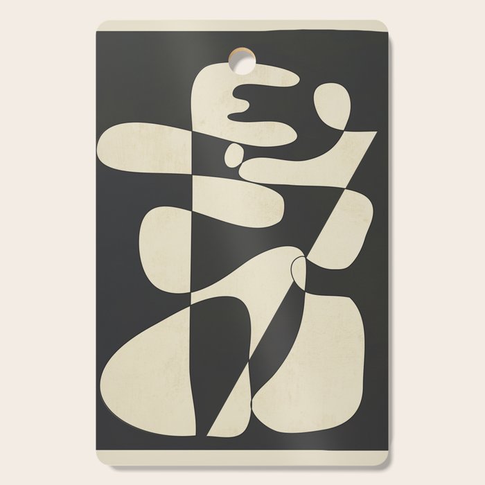 Modern Abstract Contrast - Noir Cutting Board Gallery Image 1