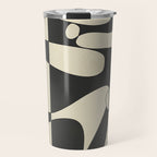 Modern Abstract Contrast - Noir Travel Mug Gallery Image 1