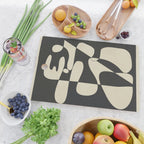 Modern Abstract Contrast - Noir Cutting Board Gallery Image 2