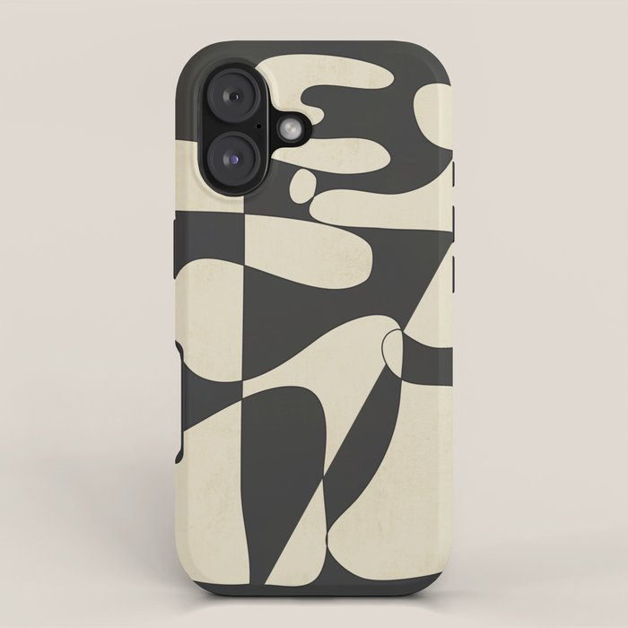 Modern Abstract Contrast - Noir iPhone Case Gallery Image 1