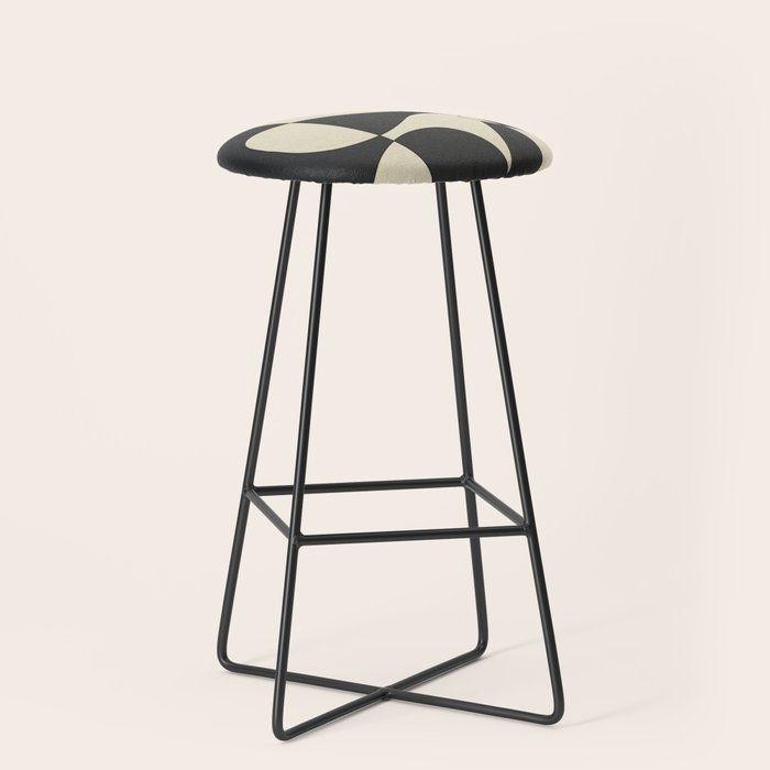 Modern Abstract Contrast - Noir Stool Gallery Image 1